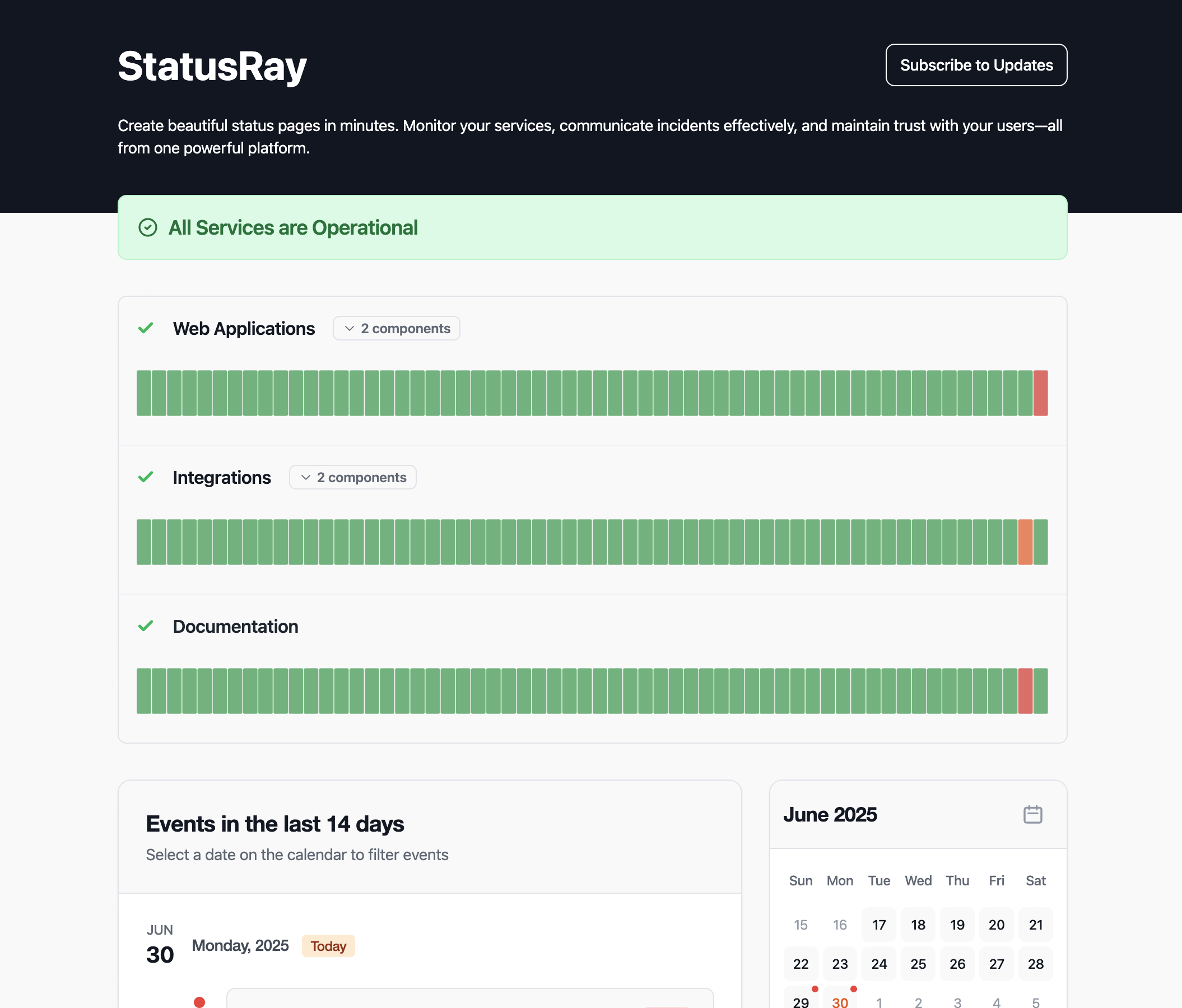 StatusRay Status Page Demo